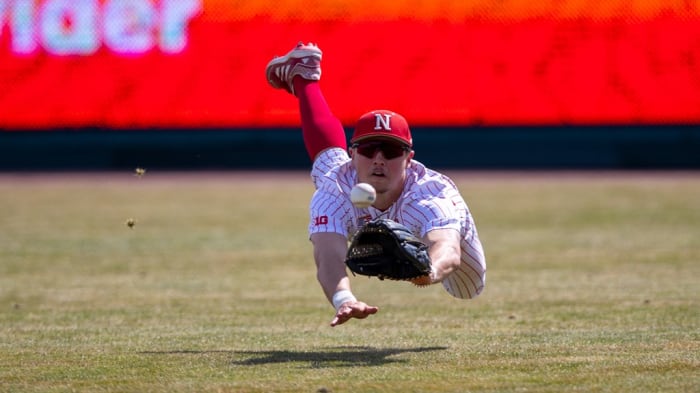 Husker outfielder Tyler Palmer.